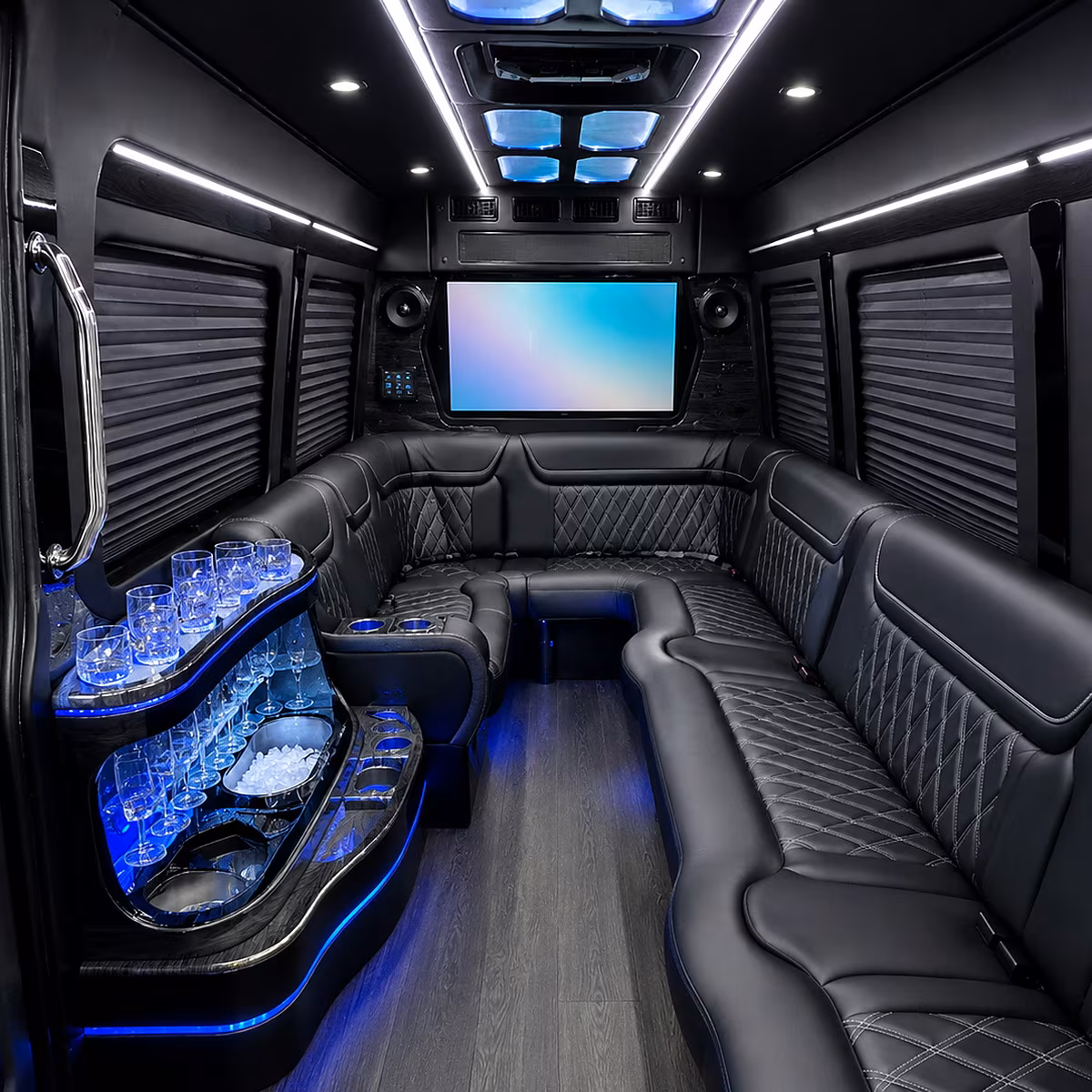 nampa party bus rental interior