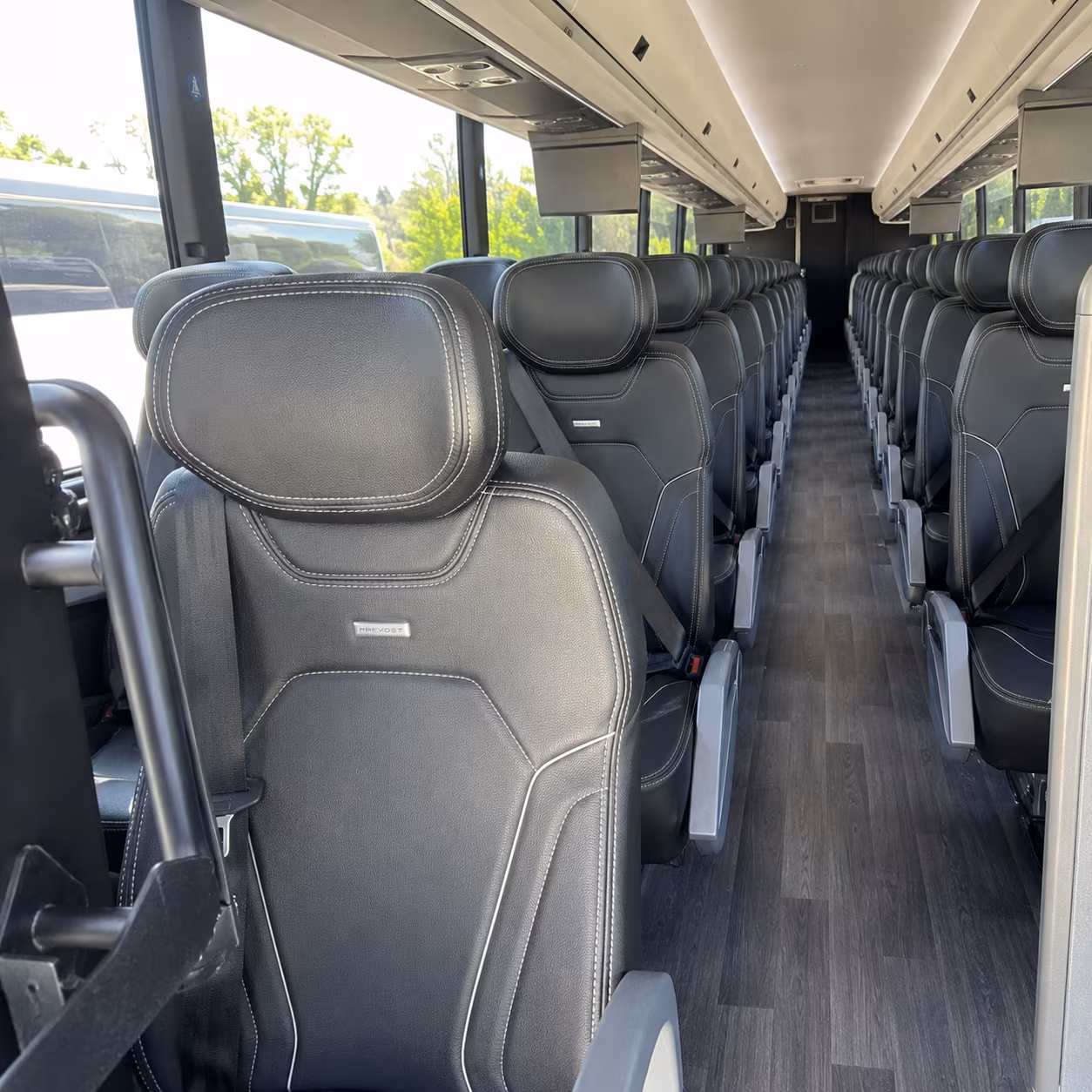 ogden charter bus rental interior